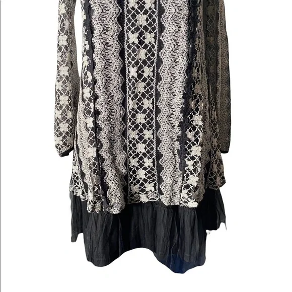 COPY - ALTERD STATE-BLACK DRESS WITH LACE OVERLAY-SIZE SMALL - Picture 3 of 13